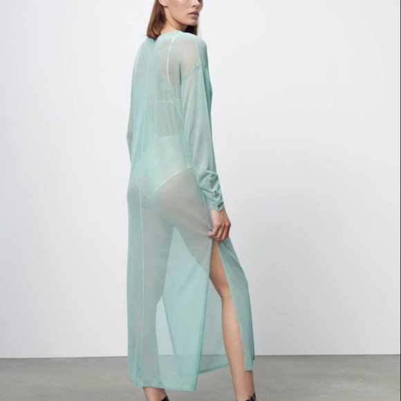 Zara Limited Edition Semi Sheer Knit Tunic - Picture 1 of 4